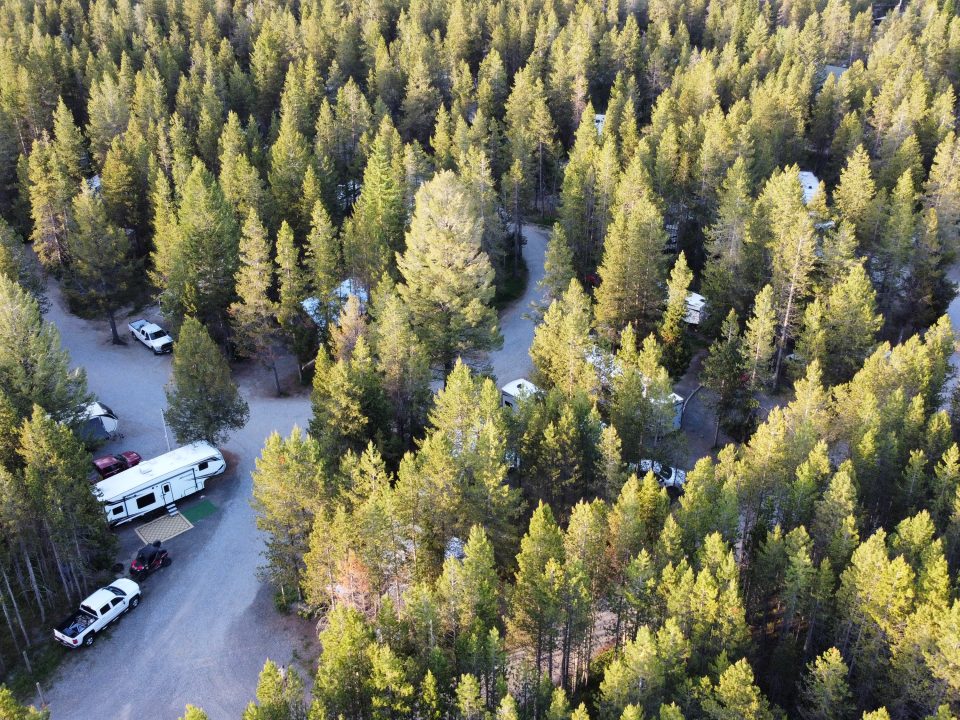 Yellowstone RV Park Arial Shot